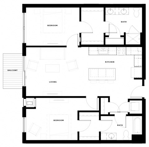 Westley on Broadway B1 Floor Plan